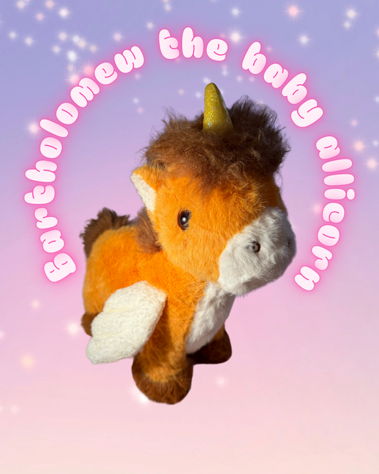 Bartholomew the Baby Allicorn Plushie - Ready to Ship