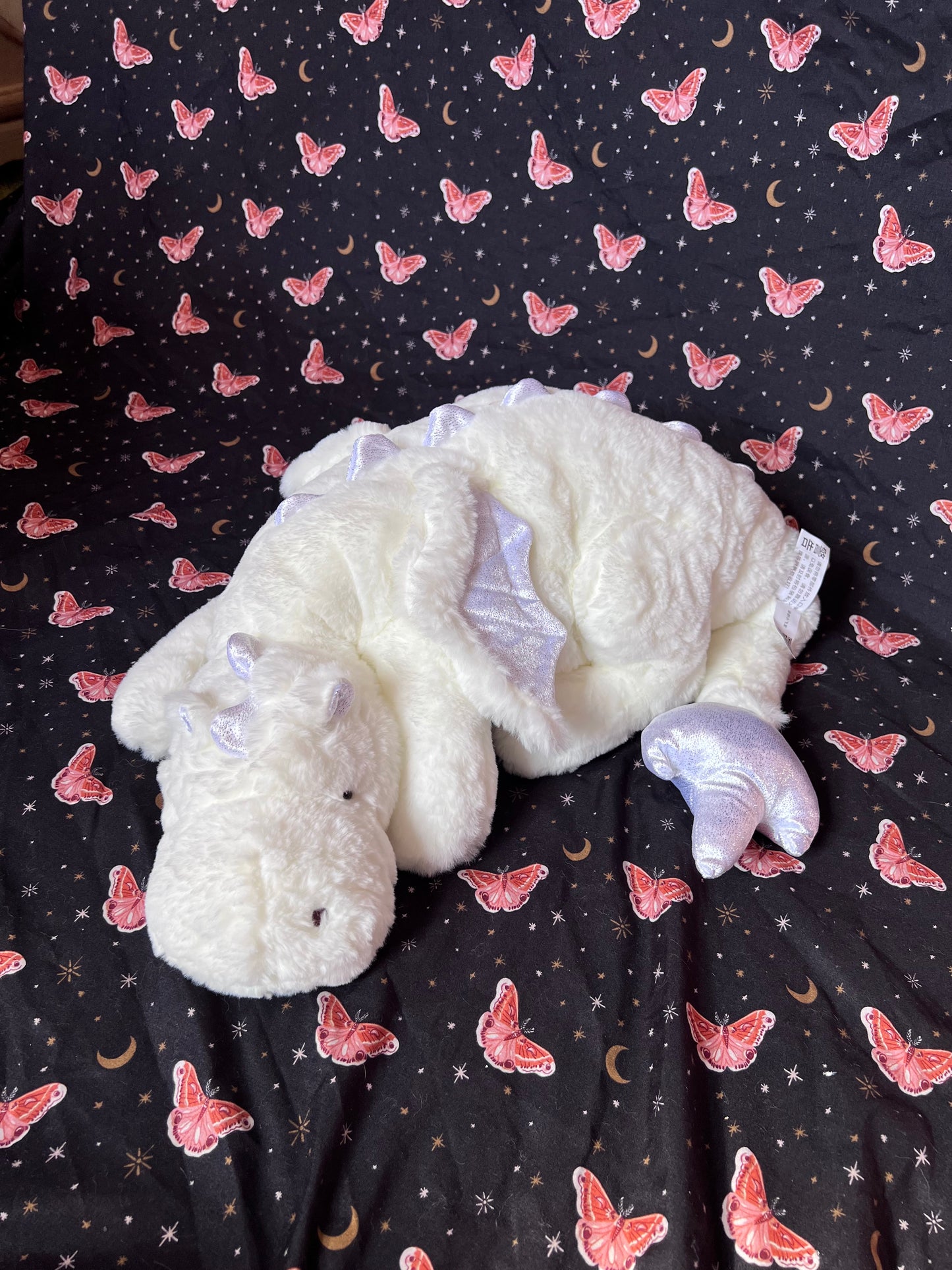 PREORDER - White Lotus Snuggle Dragon Plushie Familiar - 35 inches