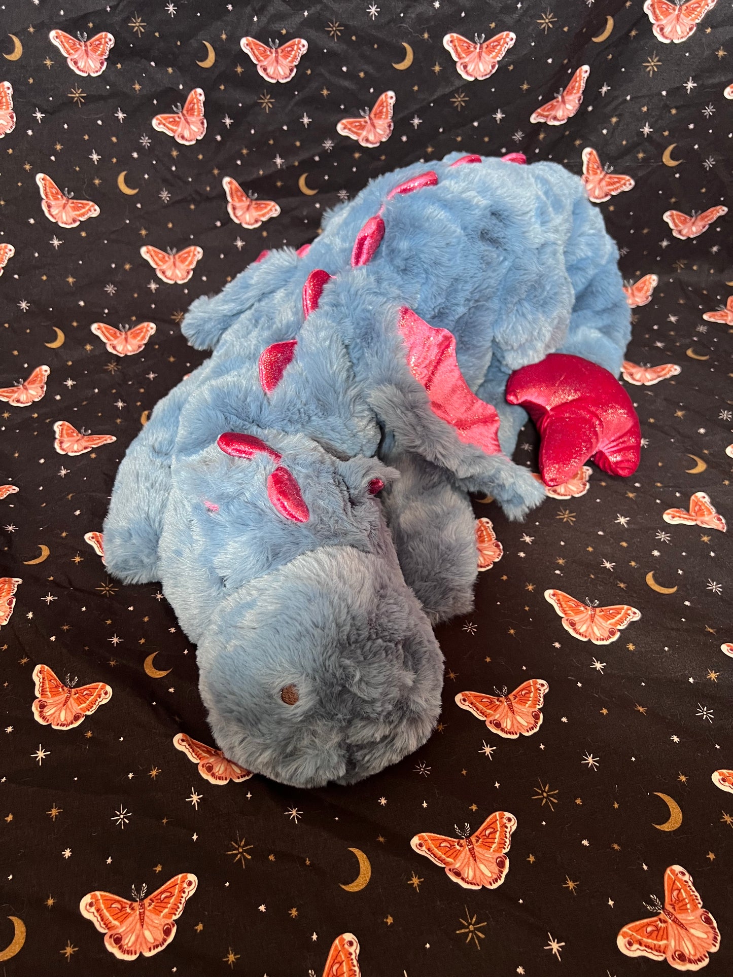 PREORDER - Blue Strawberry Snuggle Dragon Plushie Familiar - 35 inches