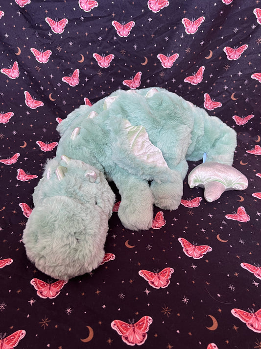 PREORDER - Green Clover Snuggle Dragon Plushie Familiar - 35 inches